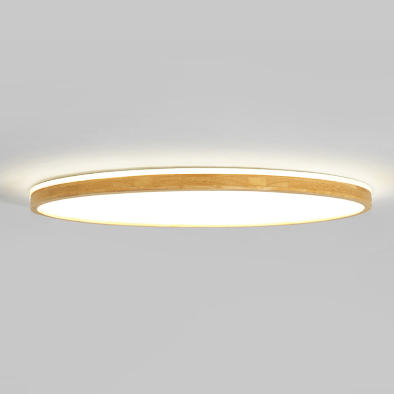 Legno Rotondo Flush Light Light Modern Single Light Flush Massimale Light Fixtures in Brown