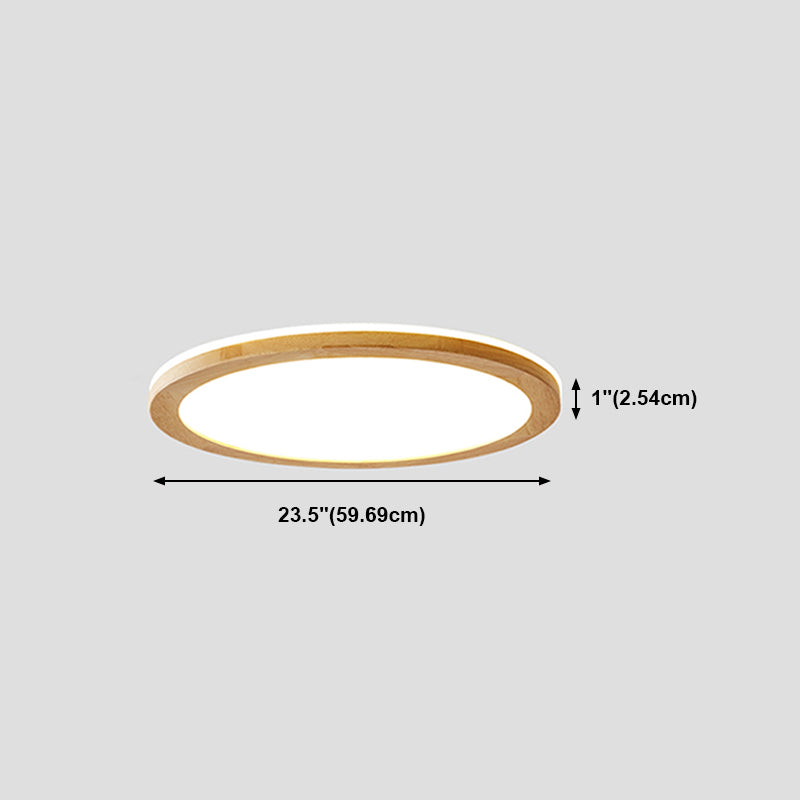 Legno Rotondo Flush Light Light Modern Single Light Flush Massimale Light Fixtures in Brown