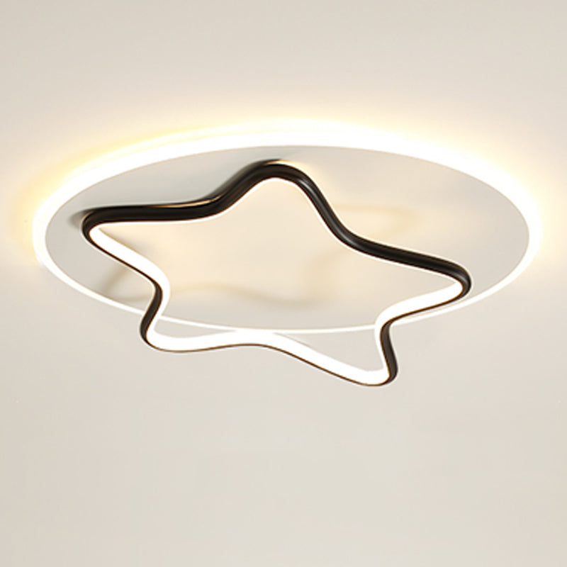 Geometry Shape Ceiling Fixtures Modern Style Metal 2 Light Ceiling Flush