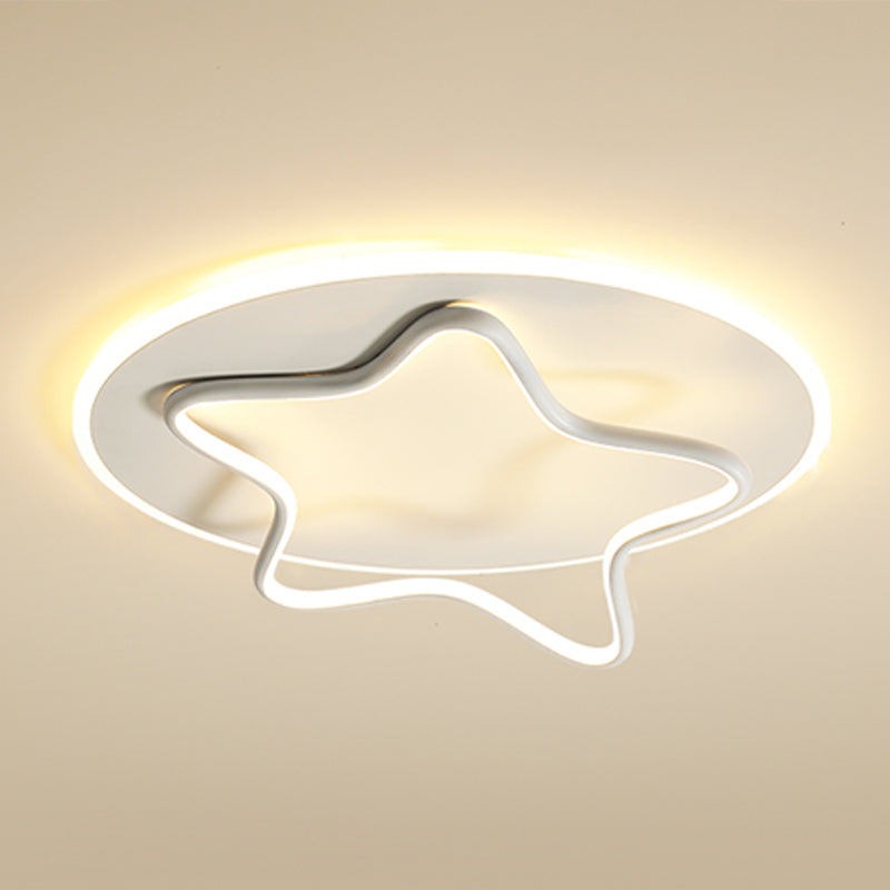 Geometry Shape Ceiling Fixtures Modern Style Metal 2 Light Ceiling Flush