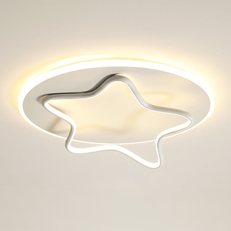 Geometry Shape Ceiling Fixtures Modern Style Metal 2 Light Ceiling Flush