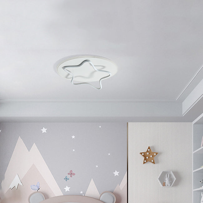 Geometry Shape Ceiling Fixtures Modern Style Metal 2 Light Ceiling Flush