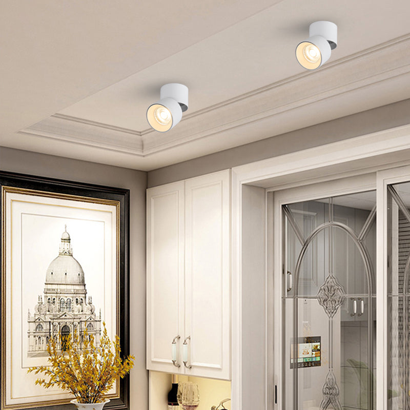 Metal Half Cylinder Flush Ceiling Light Modern Style 1 Light Flush Ceiling Light Fixtures