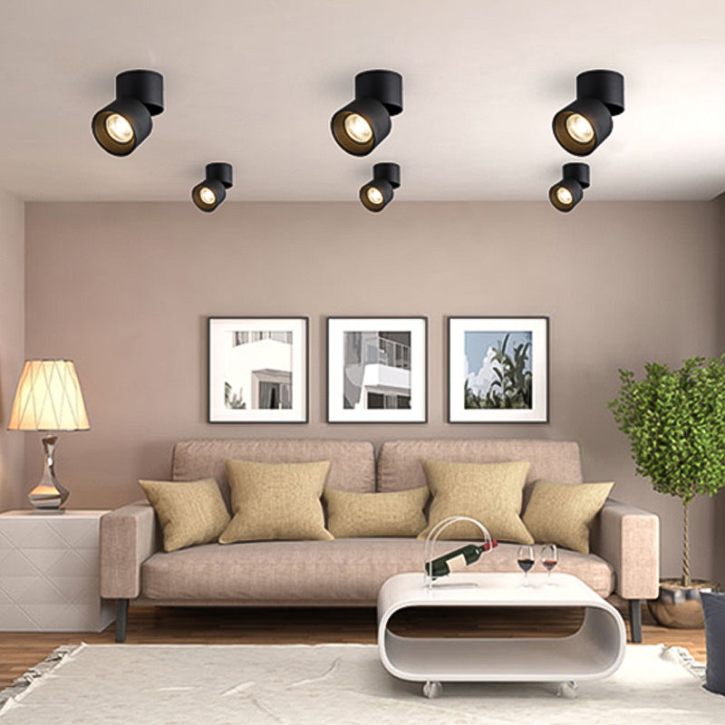 Metal Half Cylinder Flush Ceiling Light Modern Style 1 Light Flush Ceiling Light Fixtures