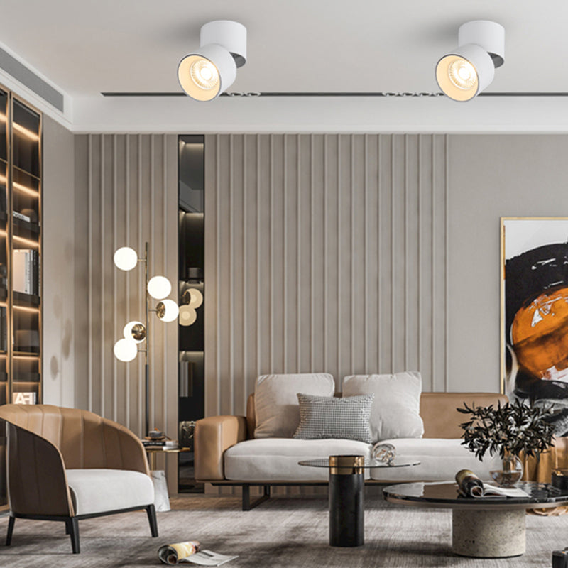 Metal Half Cylinder Flush Ceiling Light Modern Style 1 Light Flush Ceiling Light Fixtures