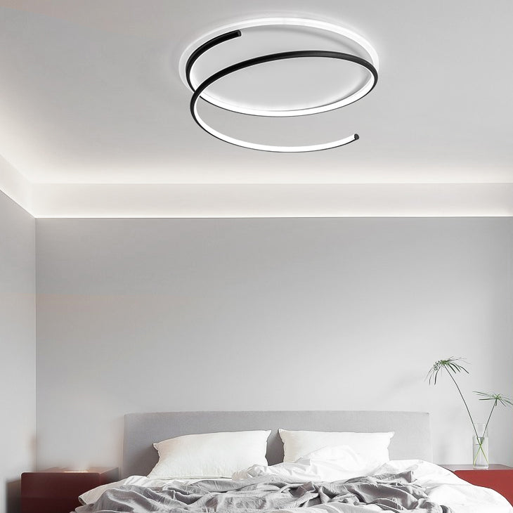 Lineare Form Deckenbefestigungen Moderne Stil Metall 2 Light Deckenbefestigungen Montiert