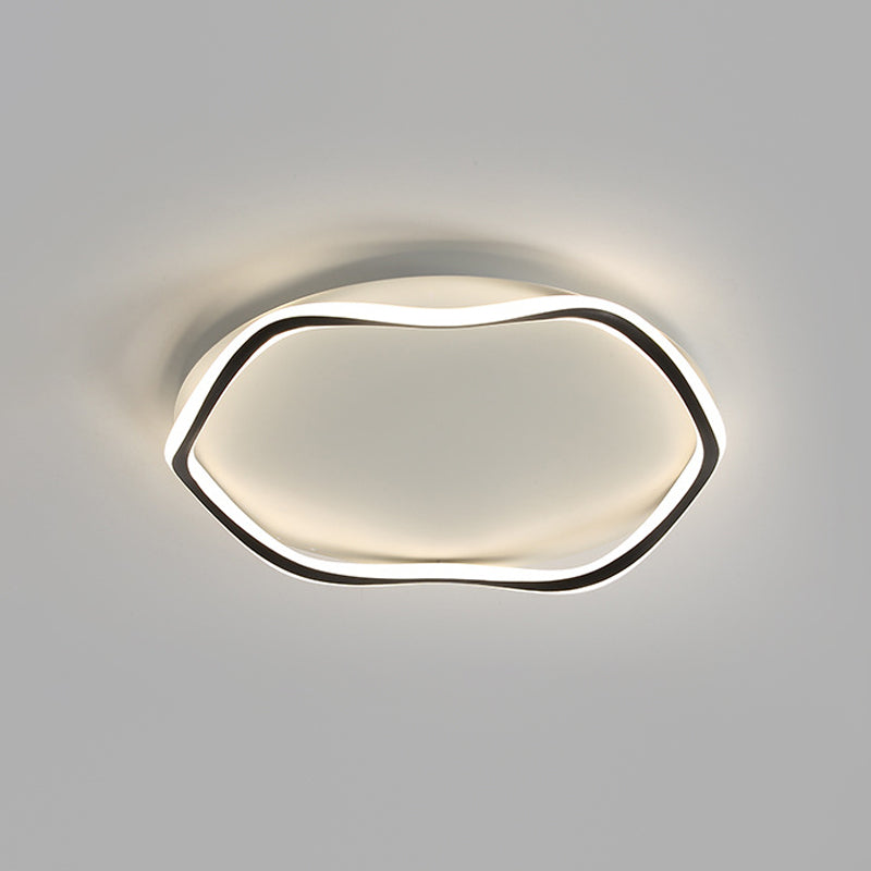 Contemporary Round Flush Light Metal 1 Light Flush Mount Lighting for Bedroom