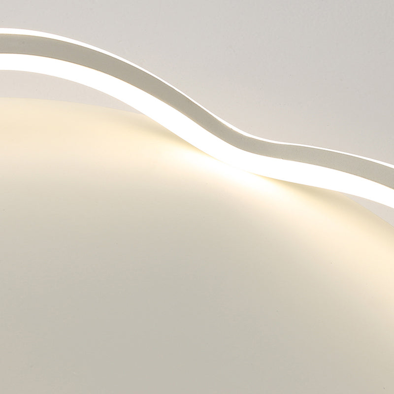 Contemporary Round Flush Light Metal 1 Light Flush Mount Lighting for Bedroom
