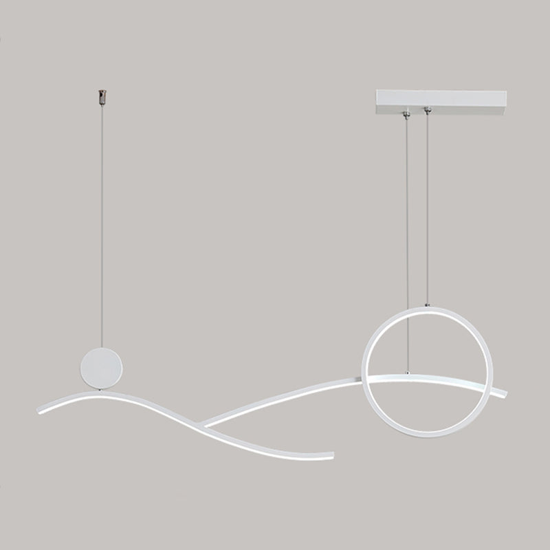 Luces colgantes de forma lineal de estilo contemporáneo 3 accesorios de iluminación colgante de luz