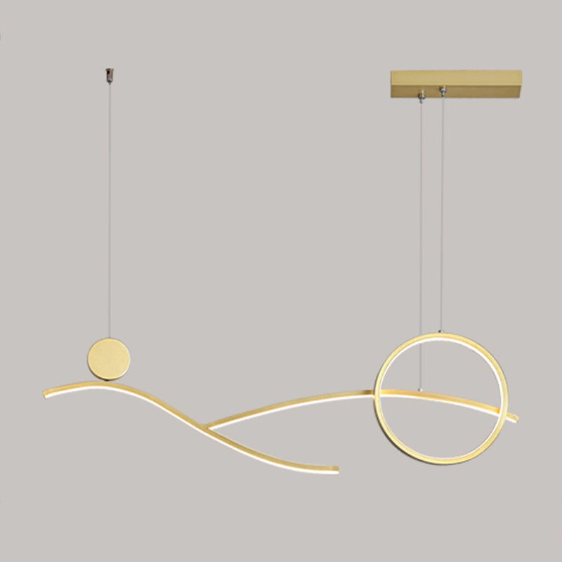 Luces colgantes de forma lineal de estilo contemporáneo 3 accesorios de iluminación colgante de luz