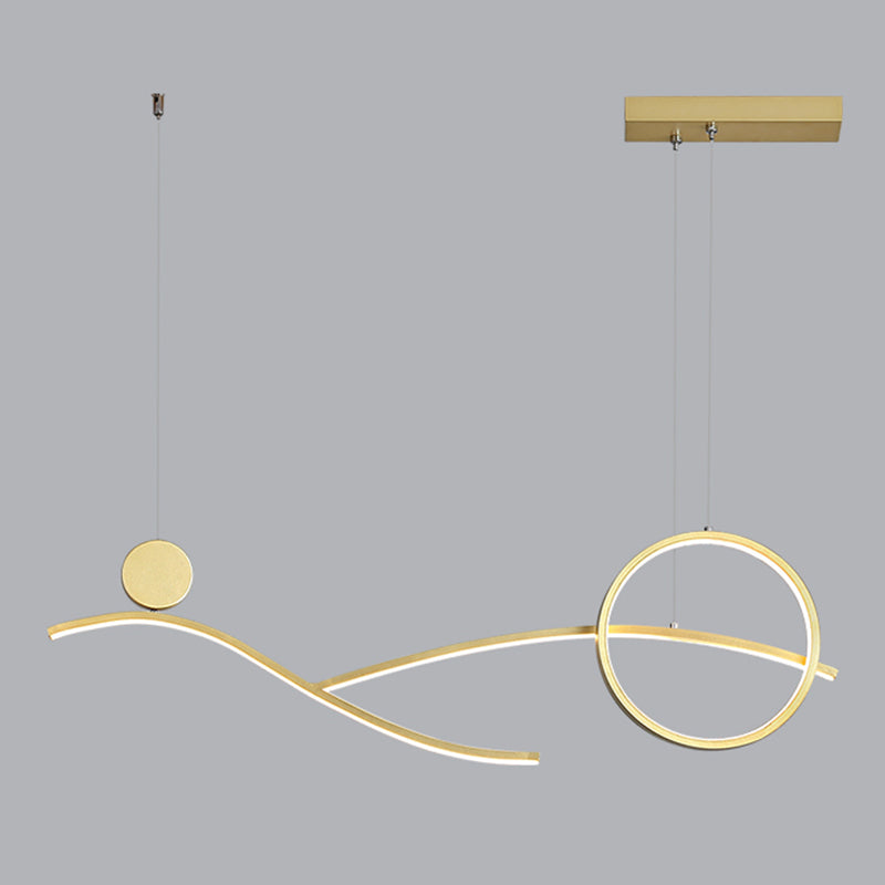 Luces colgantes de forma lineal de estilo contemporáneo 3 accesorios de iluminación colgante de luz