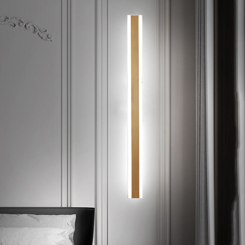 Occero da parete in metallo in metallo lineare 1 illuminazione a monte a parete leggera in oro