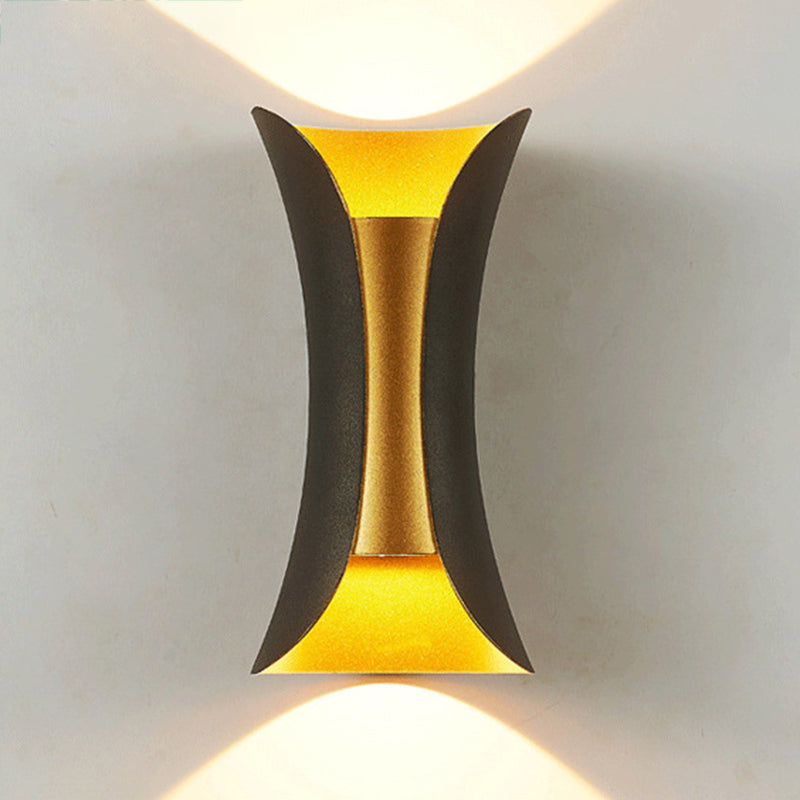 Metal Curved Lights Lights Modern Style 2 Lights Wall Washer Sconce
