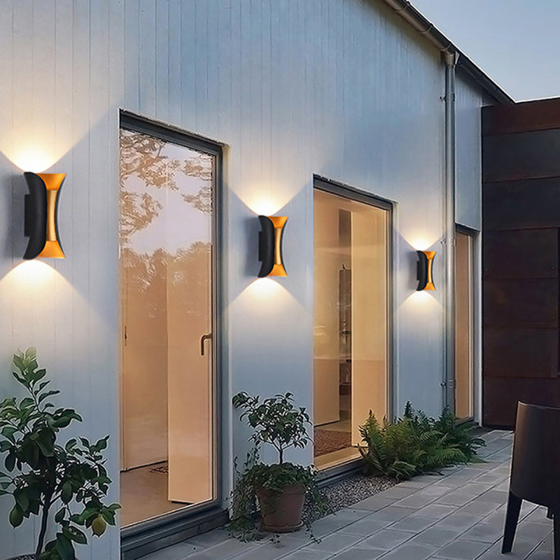 Metal Curved Lights Lights Modern Style 2 Lights Wall Washer Sconce