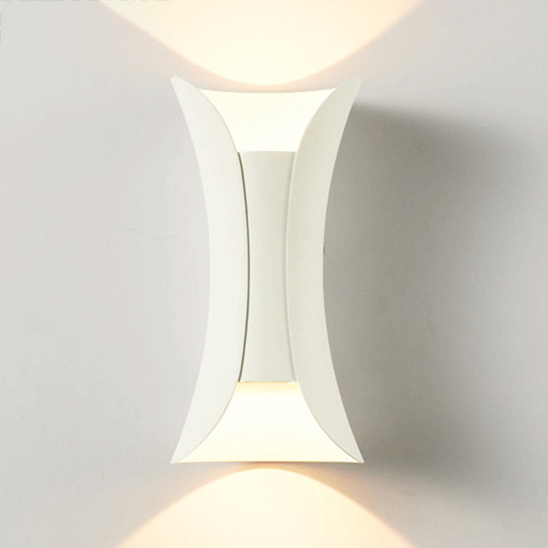 Metal Curved Lights Lights Modern Style 2 Lights Wall Washer Sconce