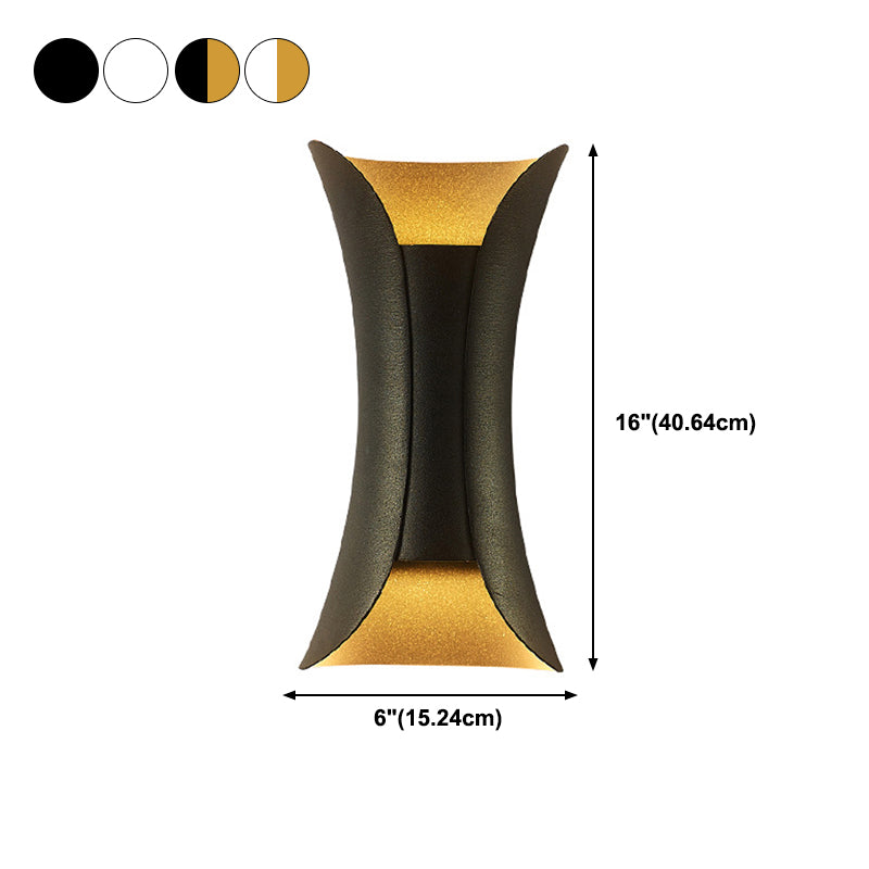 Metal Curved Lights Lights Modern Style 2 Lights Wall Washer Sconce
