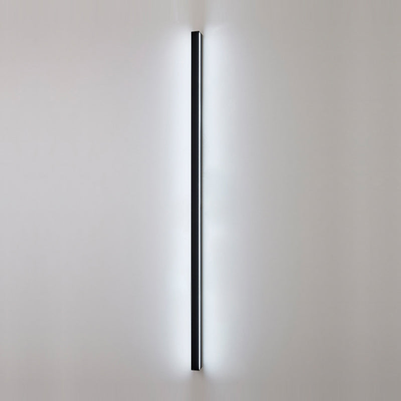 Linearer Schatten Metall Wandleuchte moderne Stil 1 Lichtwandhalterung Beleuchtung in Schwarz