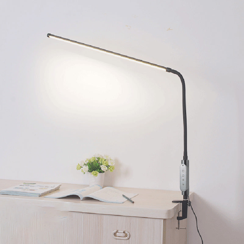 Modern Style Linear Night Table Lamp Metal Single Light Table Light