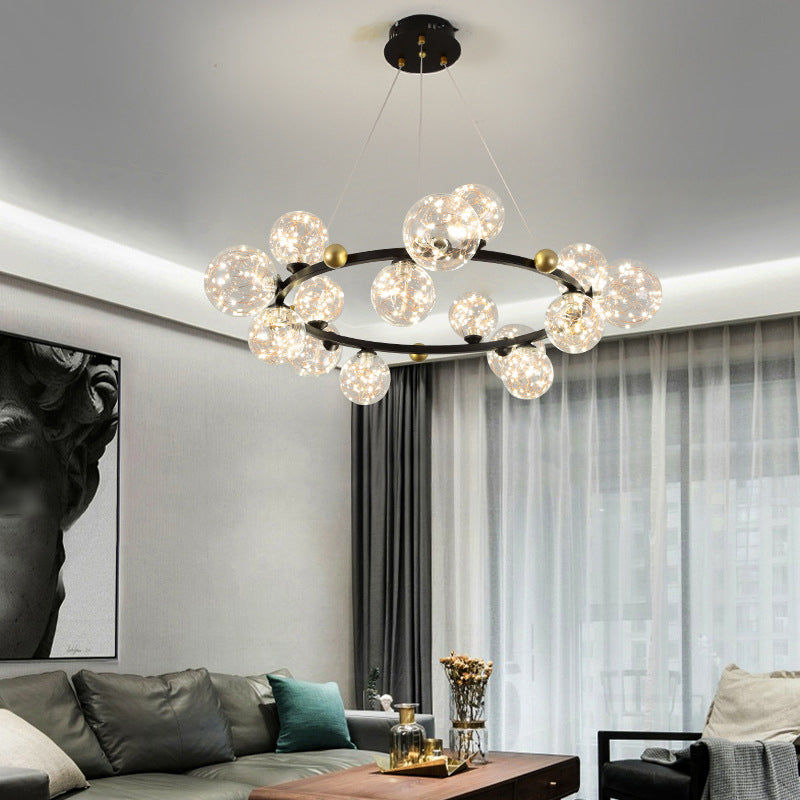Modern Sphere Chandelier Lights Glass Chandelier Pendant Light for Living Room