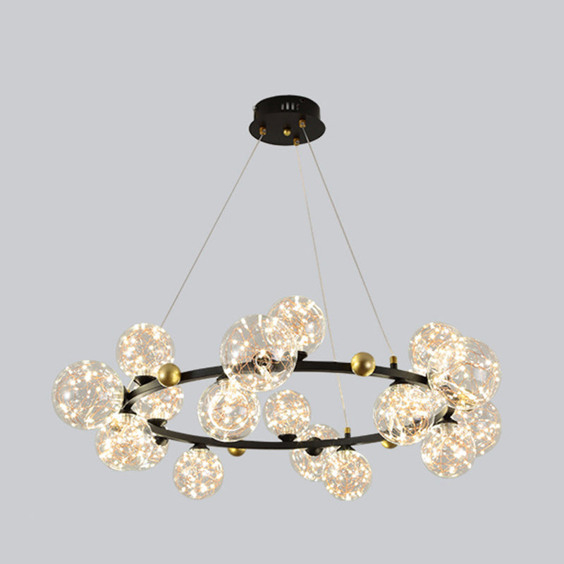 Modern Sphere Chandelier Lights Glass Chandelier Pendant Light for Living Room