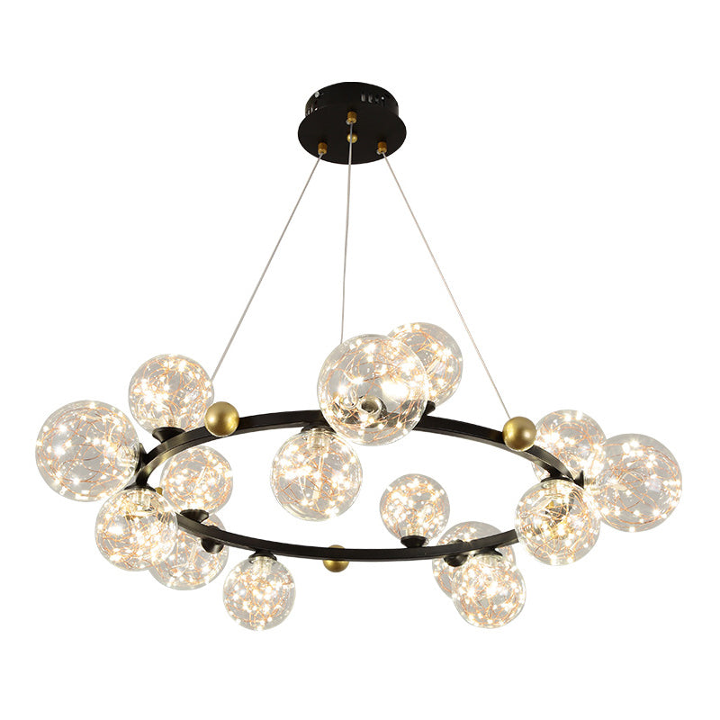 Moderne Kugel Kronleuchter Lichter Glas Kronleuchter Anhänger Licht für Wohnzimmer