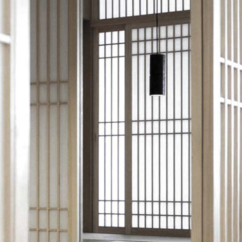 Cement Modern Pendant Light 1-Light Cylinder Ceiling Light Fixture for Dining Room