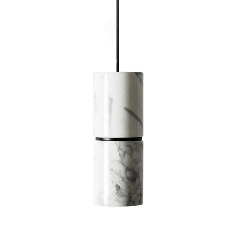 Cement Modern Pendant Light 1-Light Cylinder Ceiling Light Fixture for Dining Room
