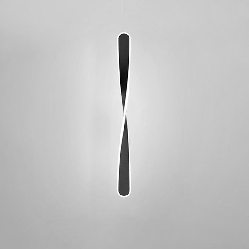 Minimalism LED Pendant Light Acrylic 1-Light Linear Down Lighting for Bedroom