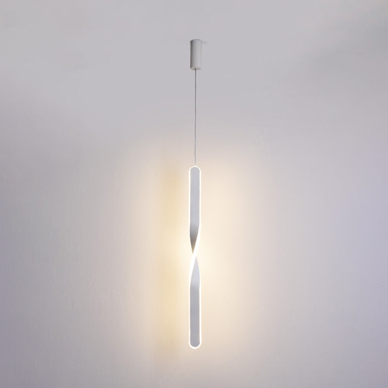 Minimalism LED Pendant Light Acrylic 1-Light Linear Down Lighting for Bedroom