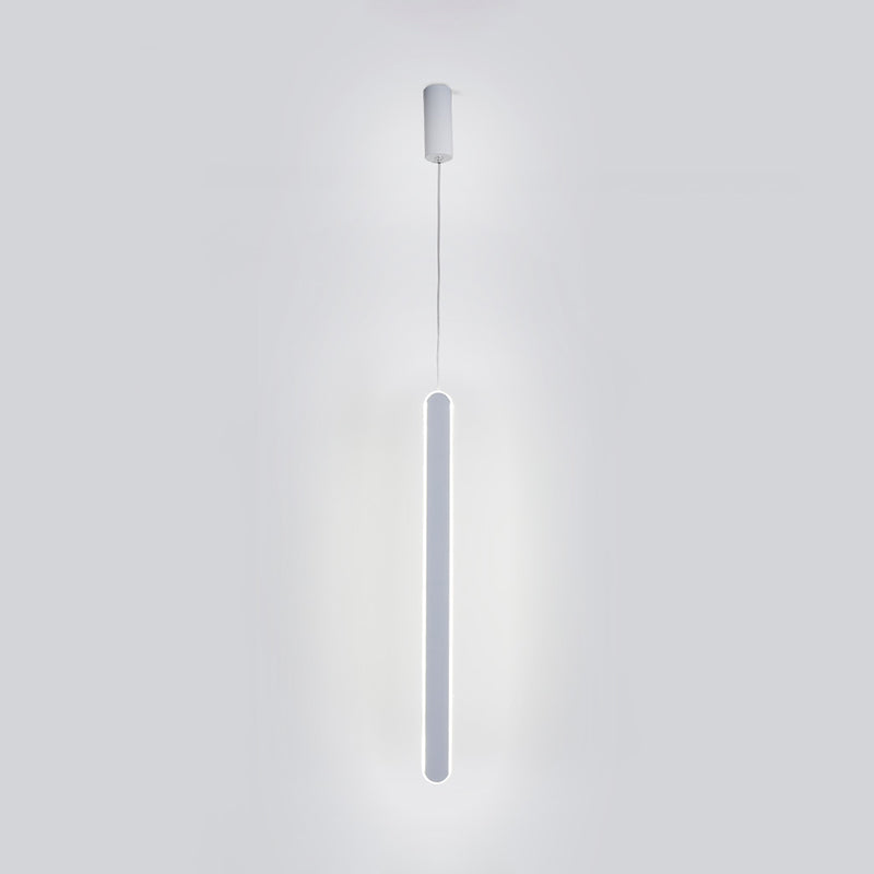 Minimalism LED Pendant Light Acrylic 1-Light Linear Down Lighting for Bedroom