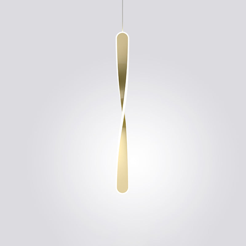 Minimalism LED Pendant Light Acrylic 1-Light Linear Down Lighting for Bedroom