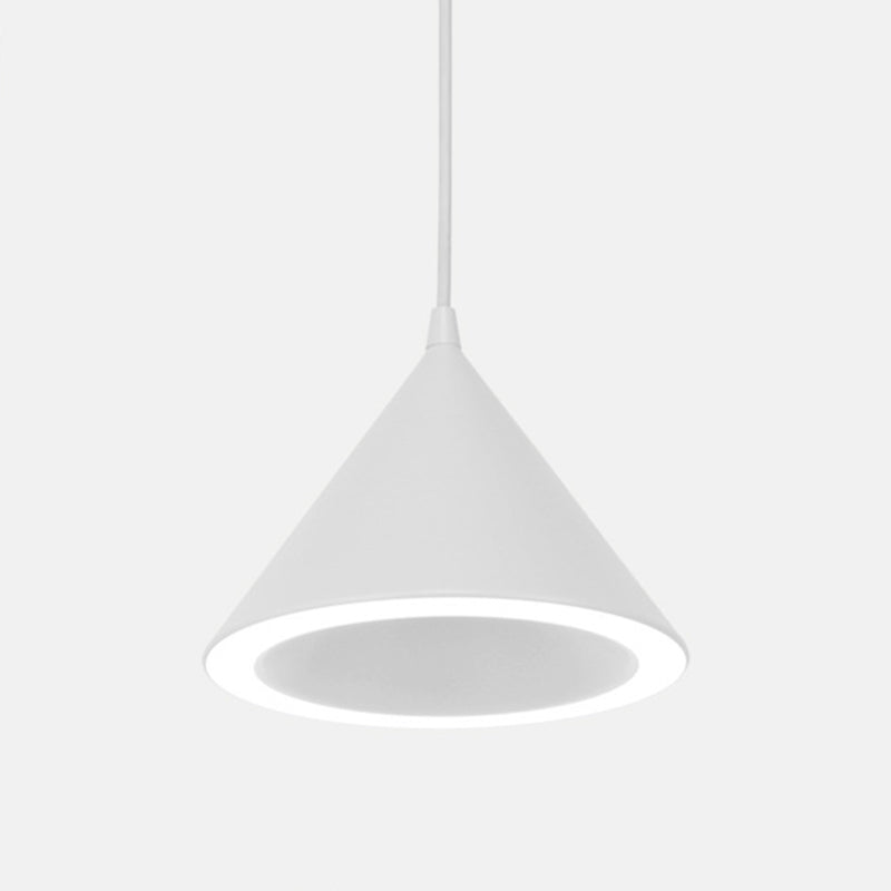 1 cône lumineux suspension pendante moderne de style macaron metal éclairage suspendu pour le restaurant