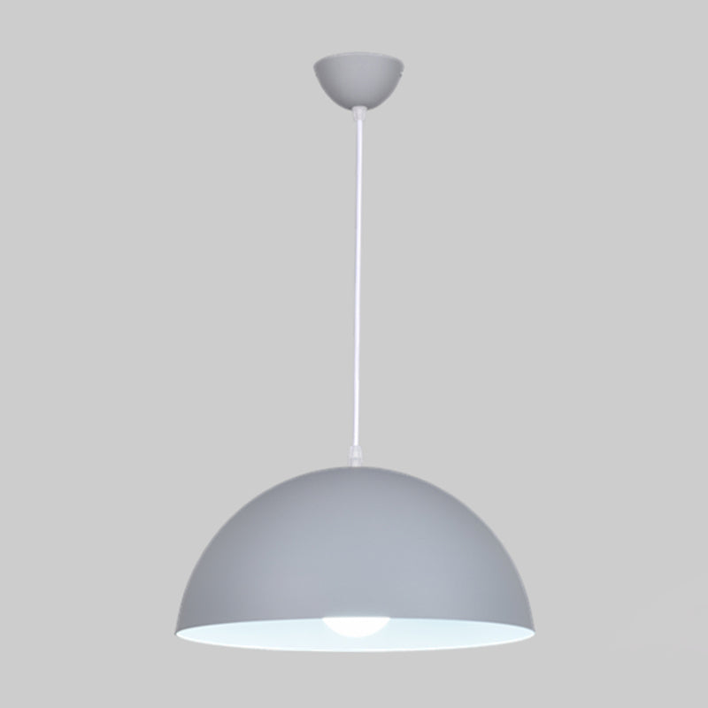 Metal Bowl Shade Hanging Lights Modern Macaron Style 1 Light Hanging Mount Fixture for Supermarket