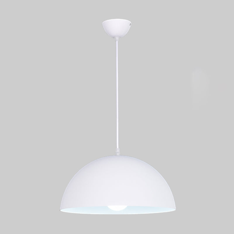 Metal Bowl Shade Hanging Lights Modern Macaron Style 1 Light Hanging Mount Fixture for Supermarket