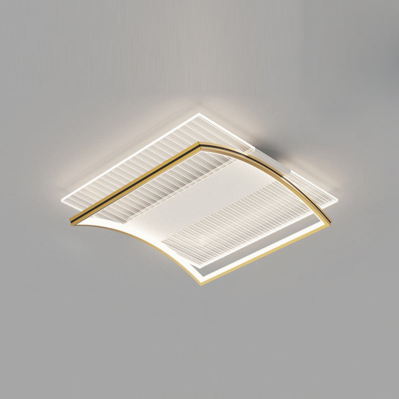 Geometrical Flush Mount Ceiling Lamp Metal Modern LED Ceiling Light Fixture for Bedroom