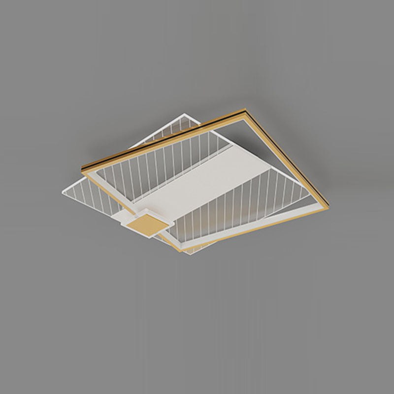 Geometrical Flush Mount Ceiling Lamp Metal Modern LED Ceiling Light Fixture for Bedroom