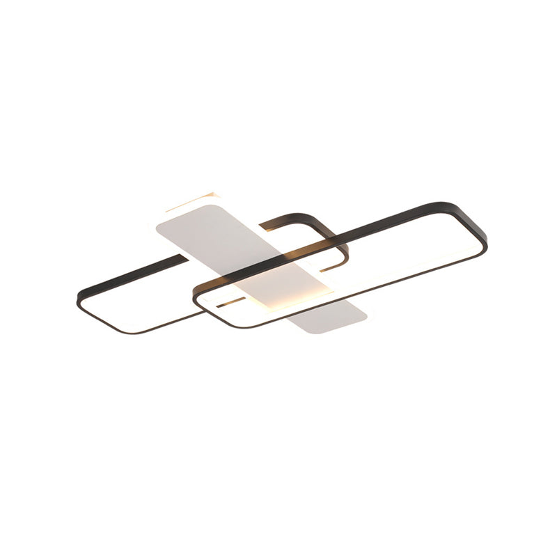 Plafonnier géométrique en métal plafonnier LED moderne pour salon