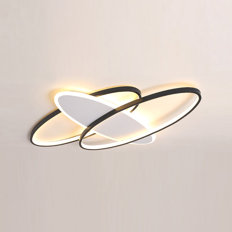 Plafonnier géométrique en métal plafonnier LED moderne pour salon