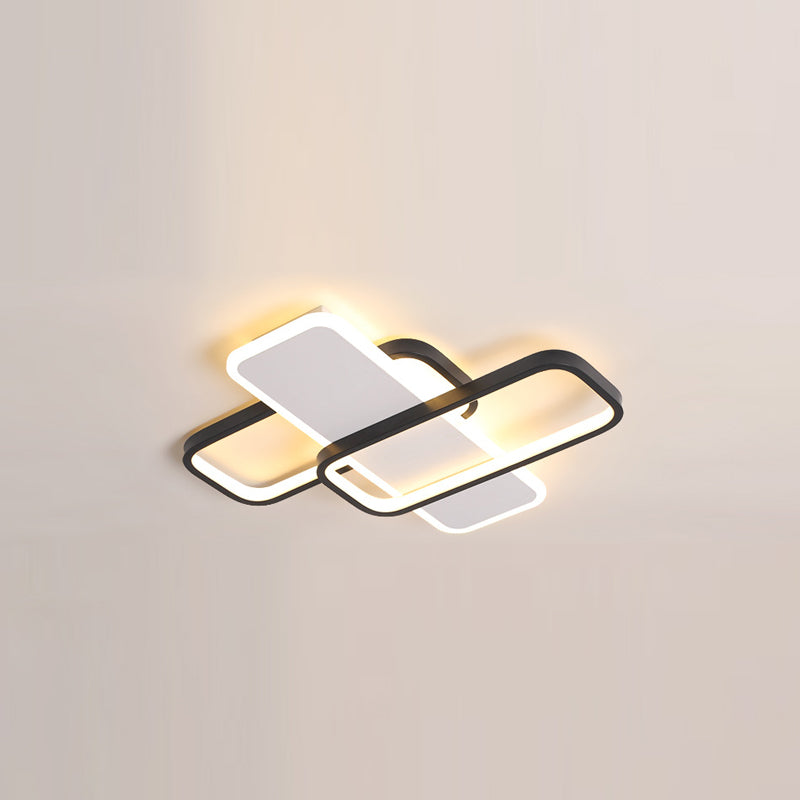 Plafonnier géométrique en métal plafonnier LED moderne pour salon