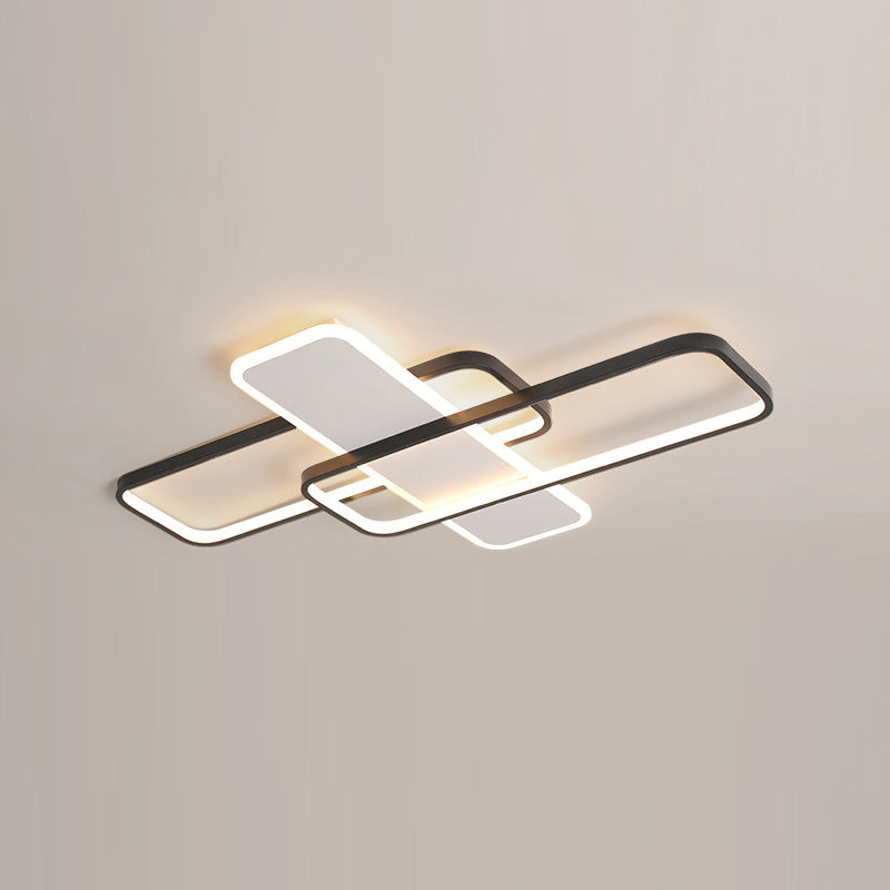 Plafonnier géométrique en métal plafonnier LED moderne pour salon