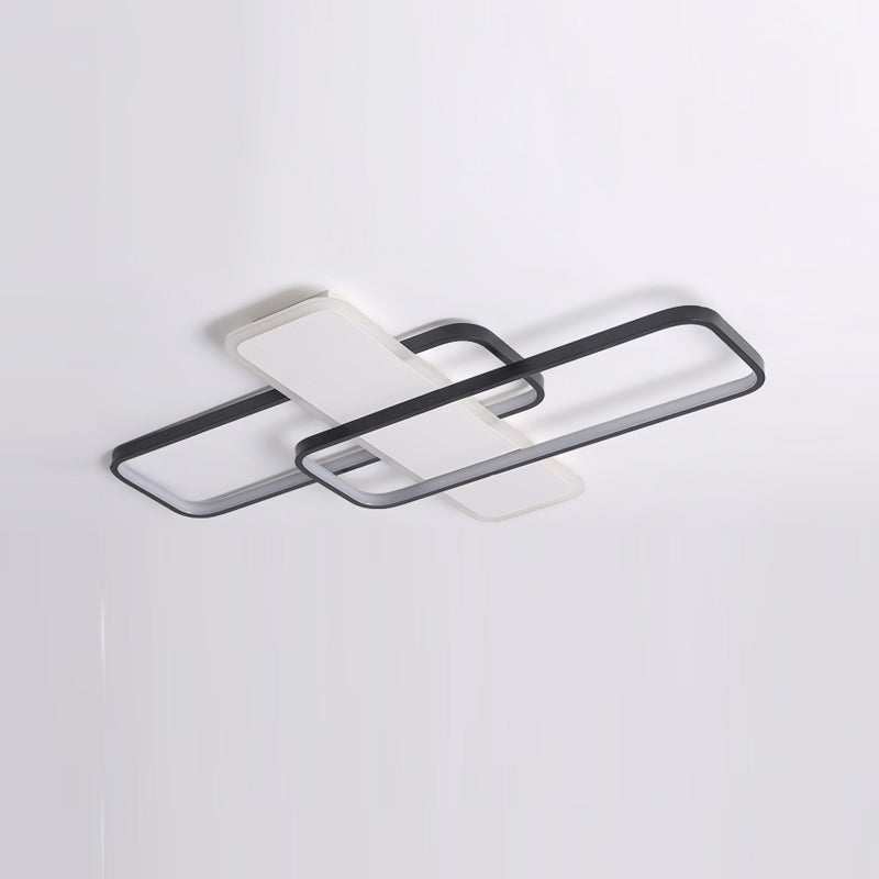 Plafonnier géométrique en métal plafonnier LED moderne pour salon