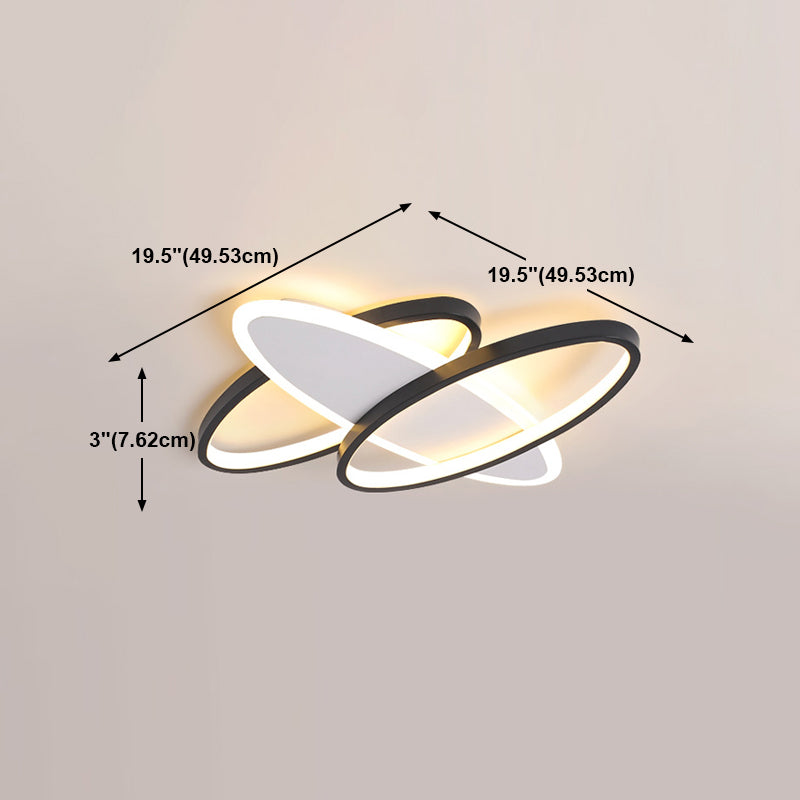 Plafonnier géométrique en métal plafonnier LED moderne pour salon
