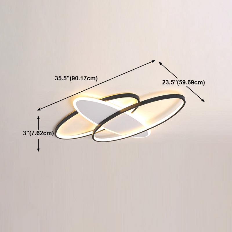 Plafonnier géométrique en métal plafonnier LED moderne pour salon