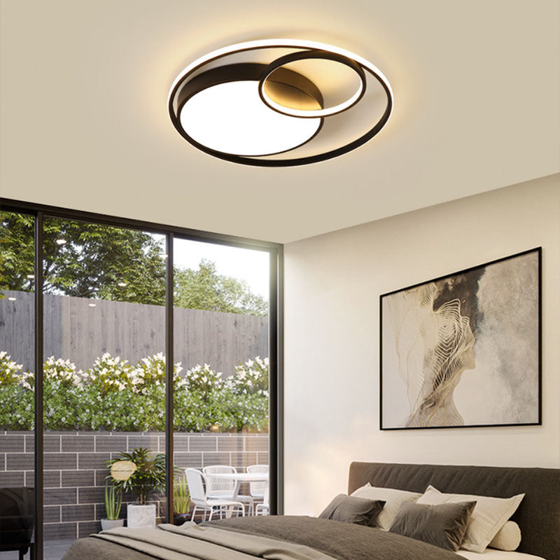 Metal Circular Close to Ceiling Lighting Modern LED Ceiling Lighting for Bedroom