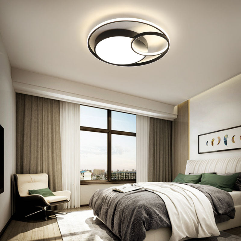 Metal Circular Close to Ceiling Lighting Modern LED Ceiling Lighting for Bedroom