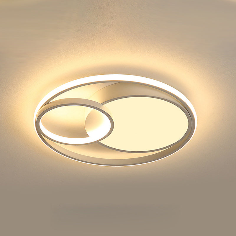 Metal Circular Close to Ceiling Lighting Modern LED Ceiling Lighting for Bedroom