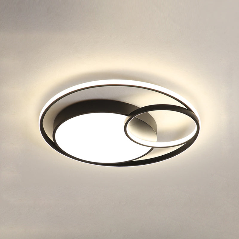 Metal Circular Close to Ceiling Lighting Modern LED Ceiling Lighting for Bedroom