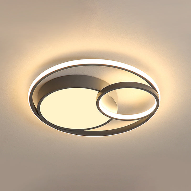 Metal Circular Close to Ceiling Lighting Modern LED Ceiling Lighting for Bedroom