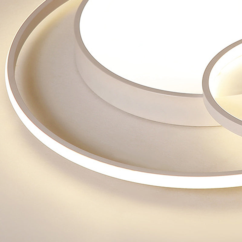 Metal Circular Close to Ceiling Lighting Modern LED Ceiling Lighting for Bedroom