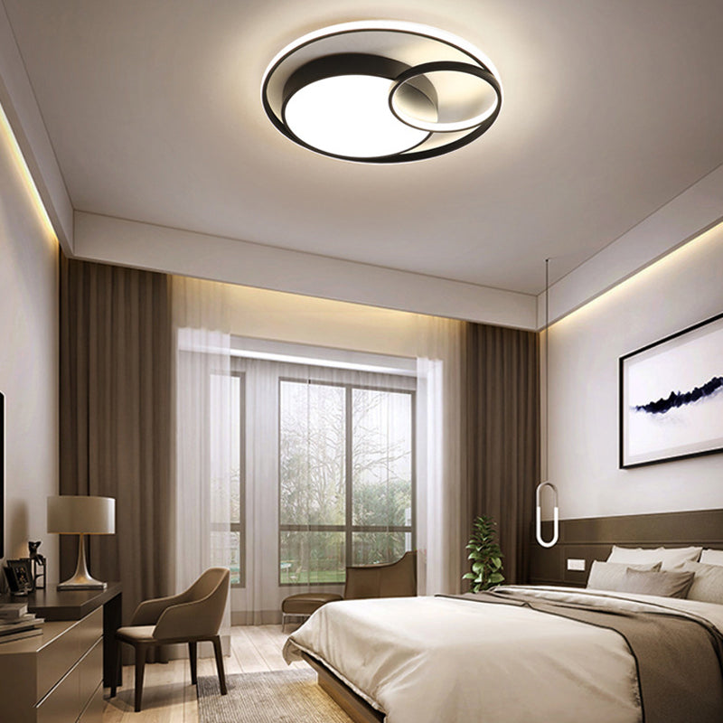 Metal Circular Close to Ceiling Lighting Modern LED Ceiling Lighting for Bedroom